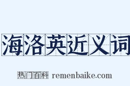 海洛英近义词是什么意思的图片